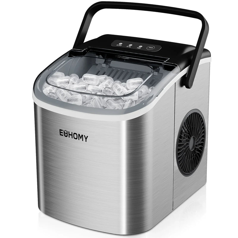 Smart Ice - Máquina de Gelo Portátil EUHOMY 12kg - Compacta, Silenciosa e Rápida